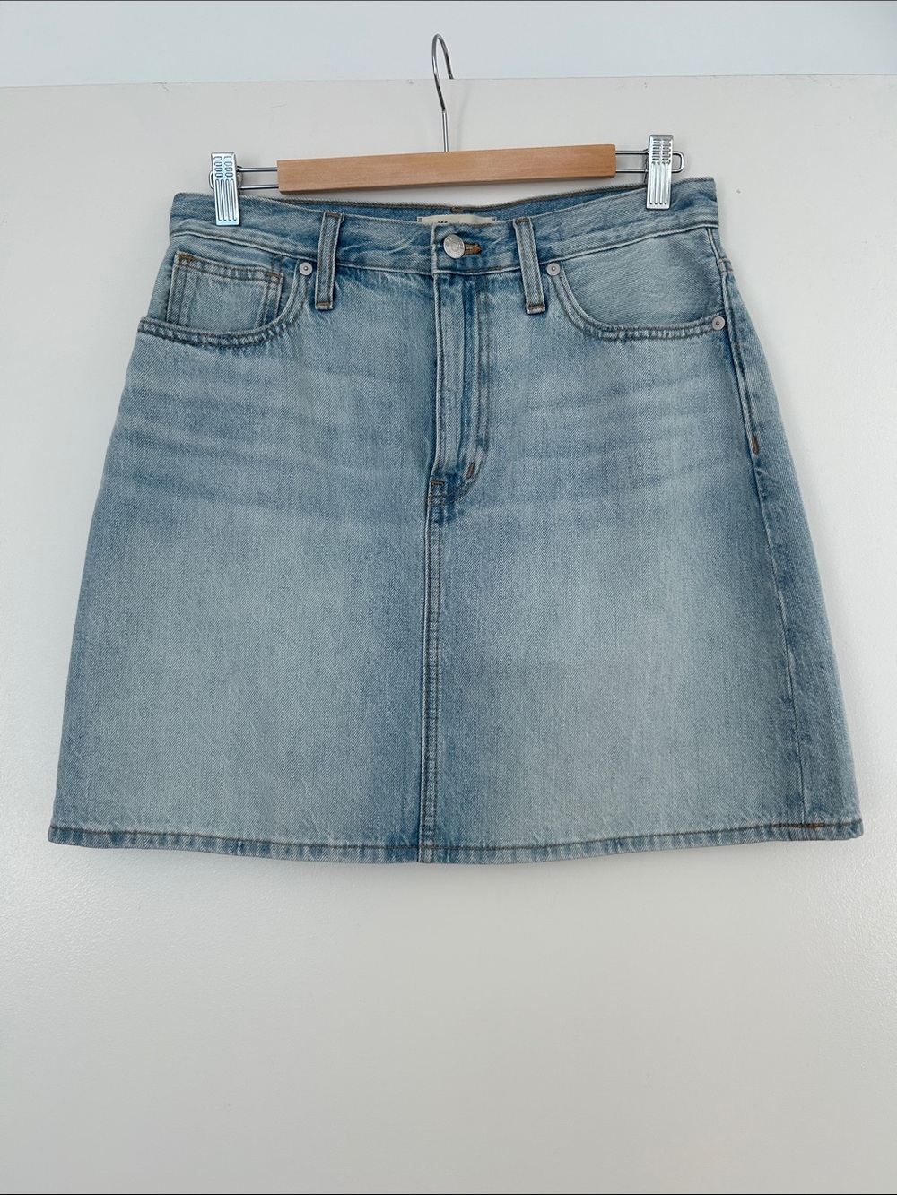 Madewell Light Blue Denim A-Line Skirt